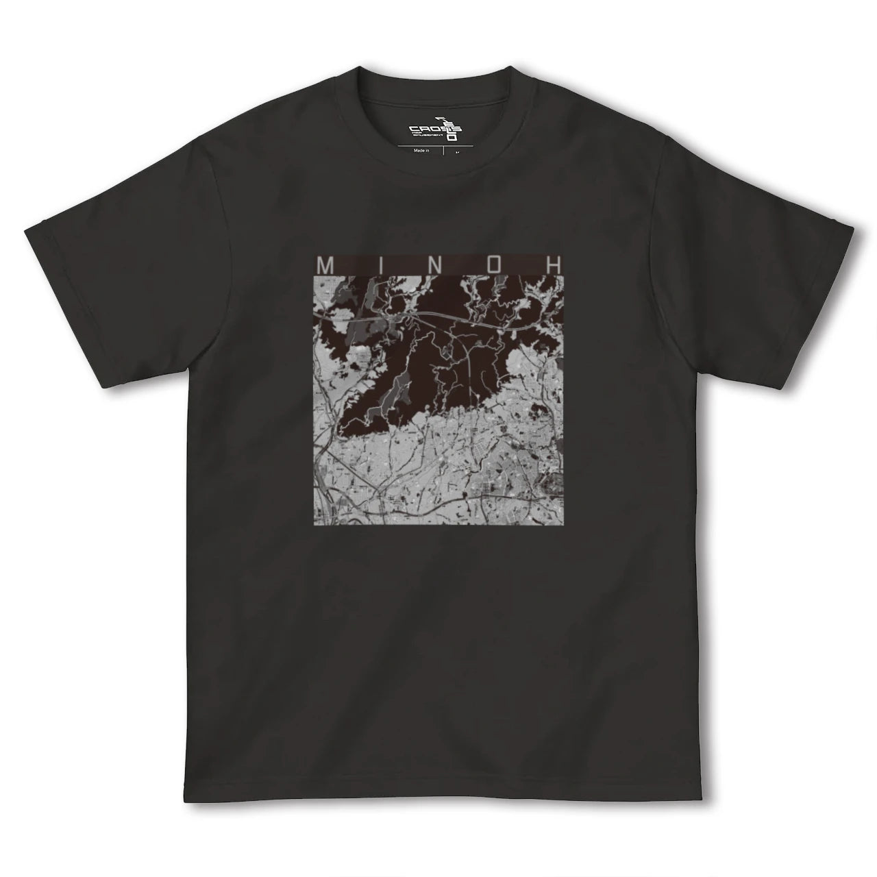 【箕面(大阪府)】地図柄ヘビーウェイトTシャツ