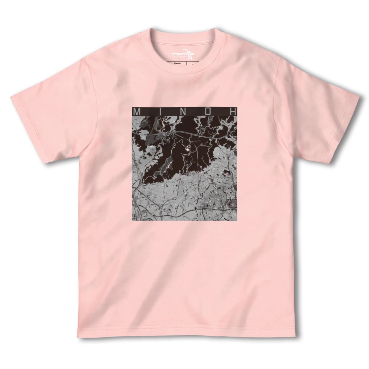 【箕面(大阪府)】地図柄ヘビーウェイトTシャツ