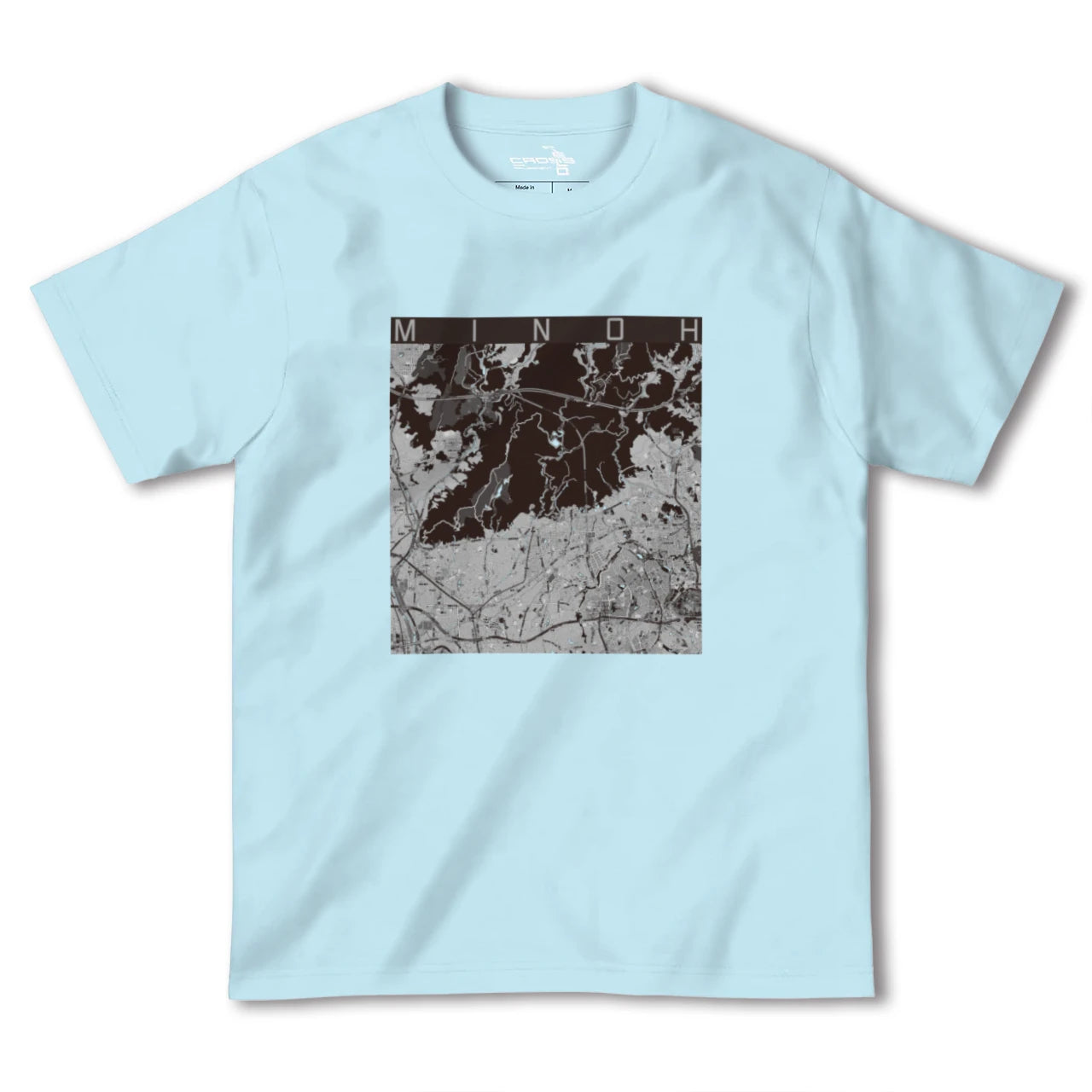 【箕面(大阪府)】地図柄ヘビーウェイトTシャツ