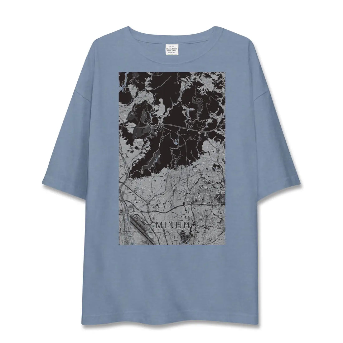 【箕面(大阪府)】地図柄ビッグシルエットTシャツ
