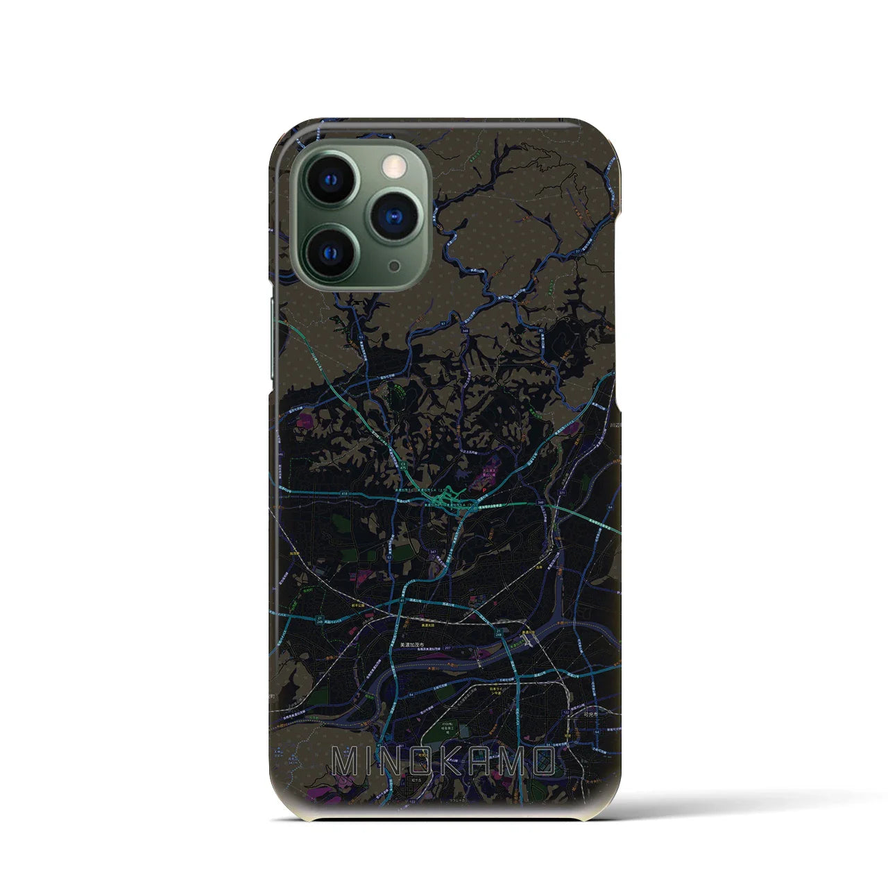 【美濃加茂(岐阜県)】地図柄iPhoneケース(バックカバータイプ)
