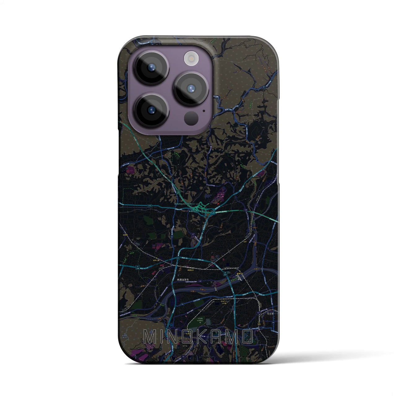 【美濃加茂(岐阜県)】地図柄iPhoneケース(バックカバータイプ)