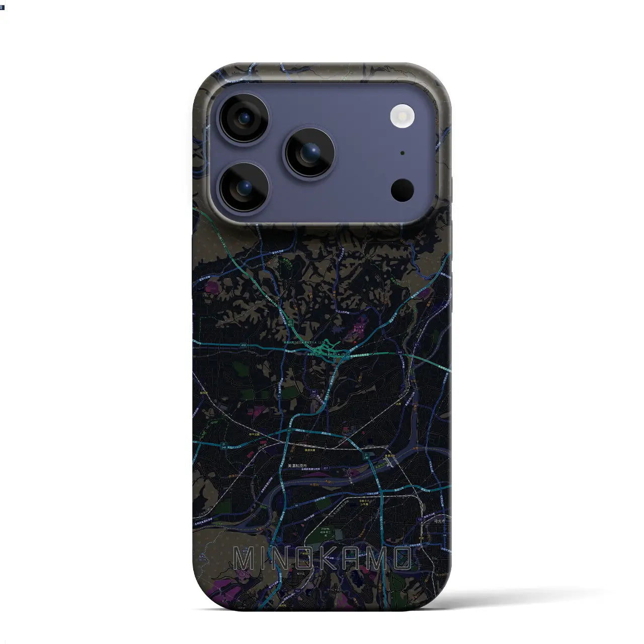 【美濃加茂(岐阜県)】地図柄iPhoneケース(バックカバータイプ)