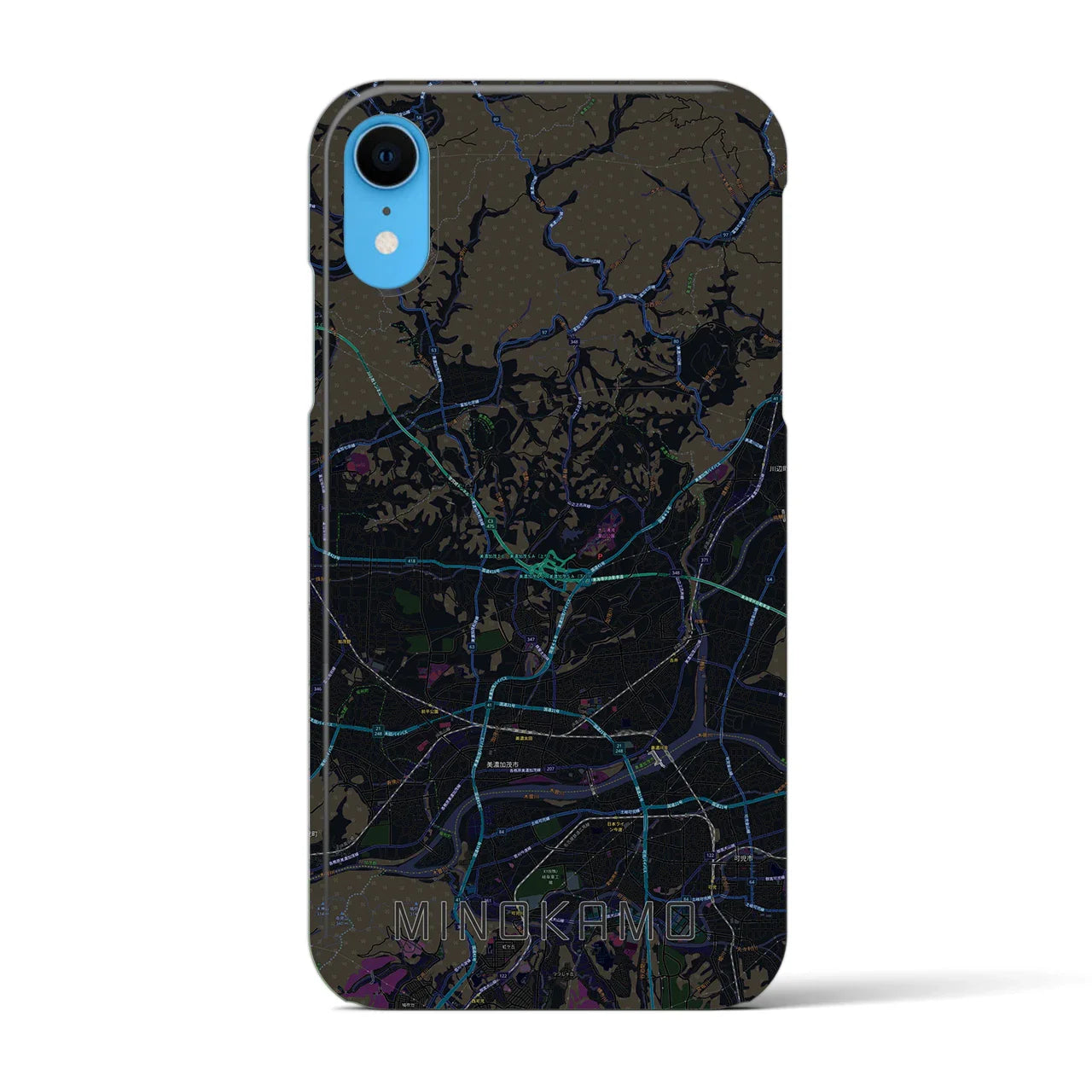 【美濃加茂(岐阜県)】地図柄iPhoneケース(バックカバータイプ)