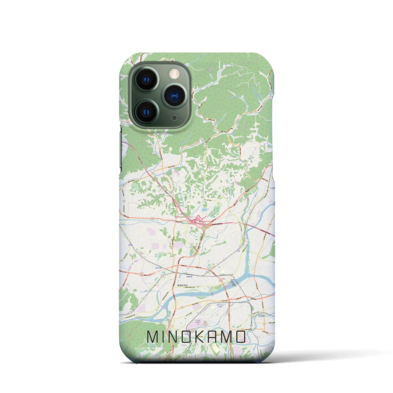 【美濃加茂(岐阜県)】地図柄iPhoneケース(バックカバータイプ)