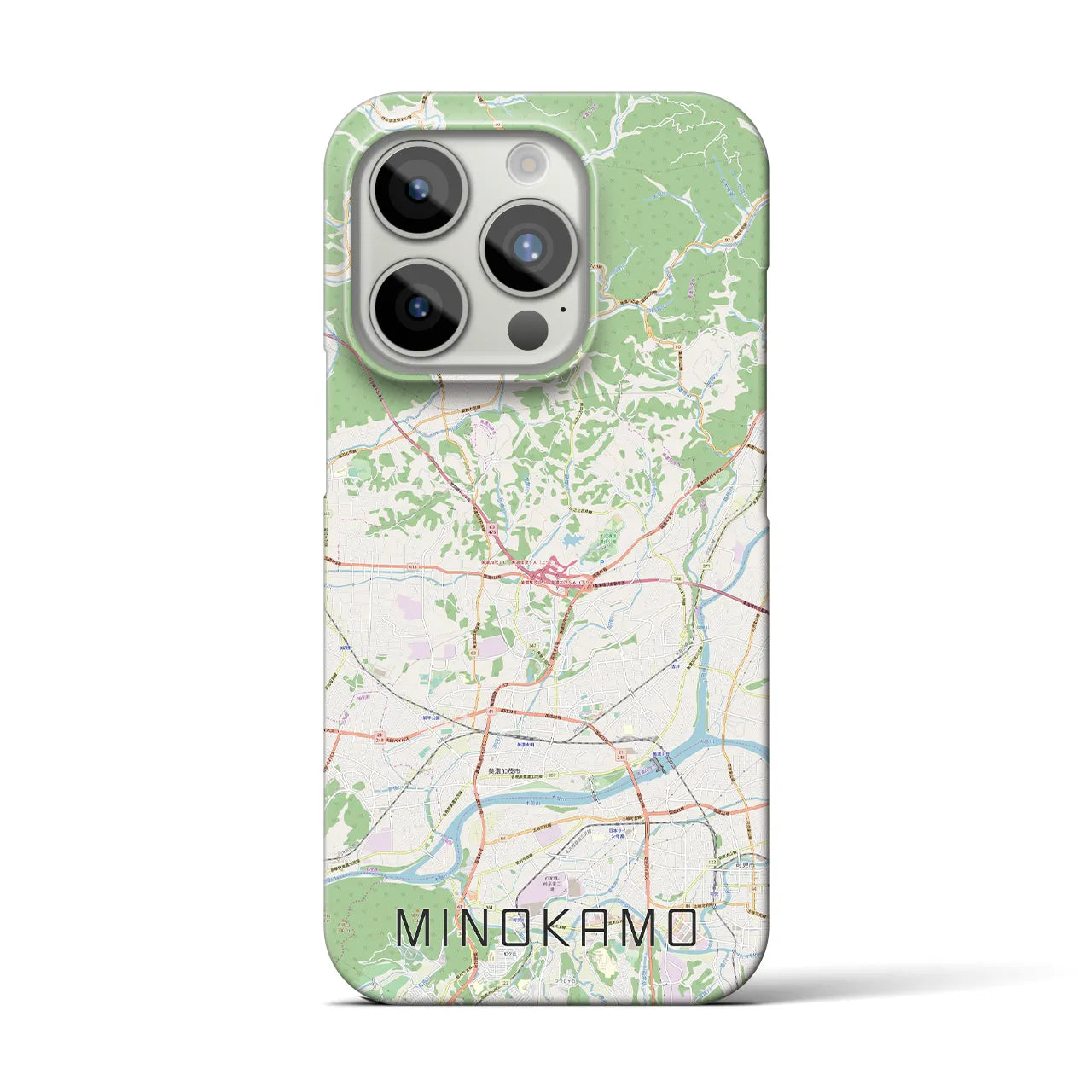 【美濃加茂(岐阜県)】地図柄iPhoneケース(バックカバータイプ)