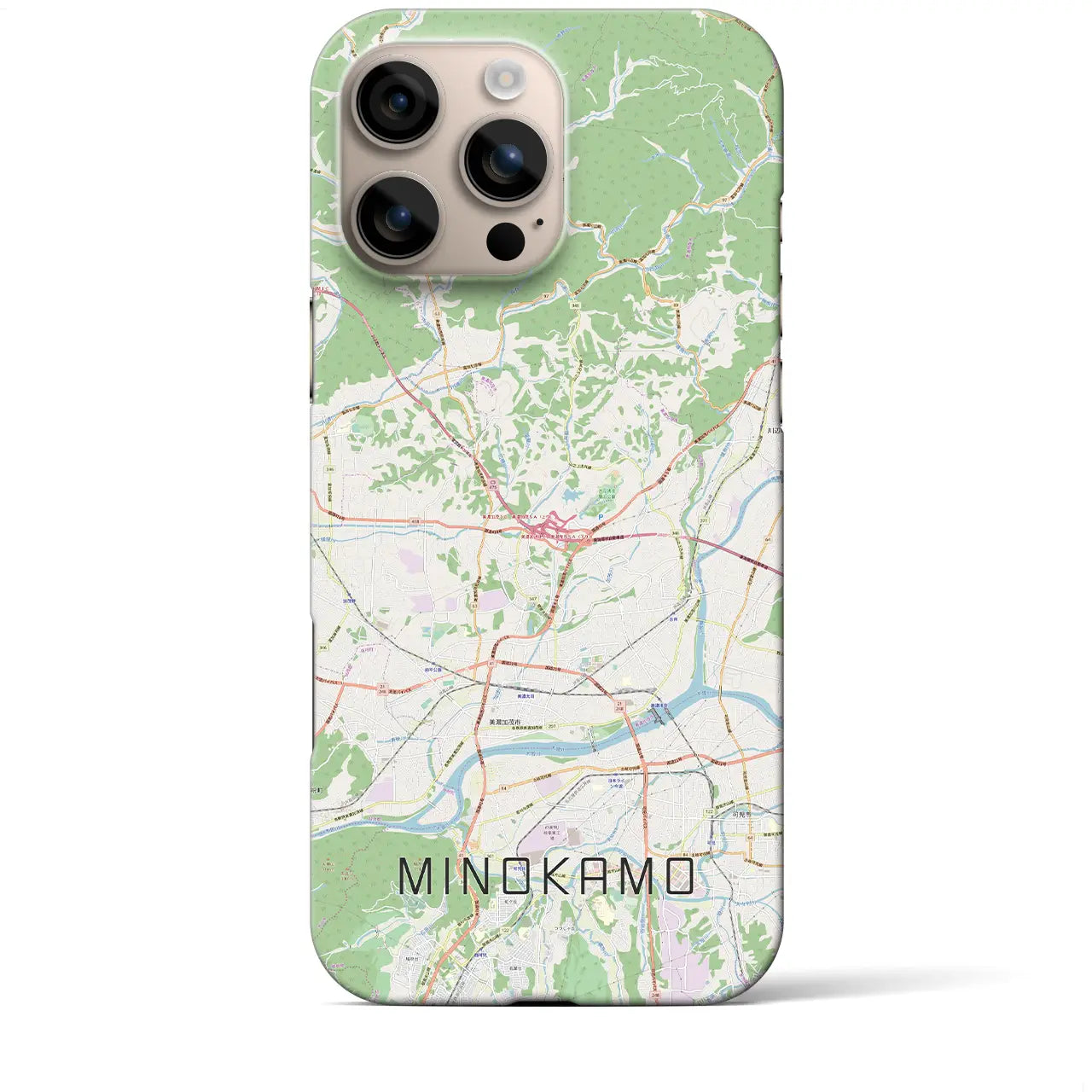 【美濃加茂(岐阜県)】地図柄iPhoneケース(バックカバータイプ)