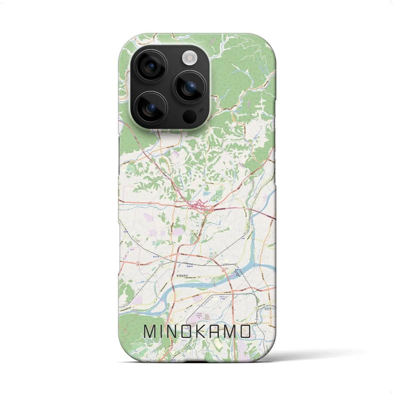 【美濃加茂(岐阜県)】地図柄iPhoneケース(バックカバータイプ)