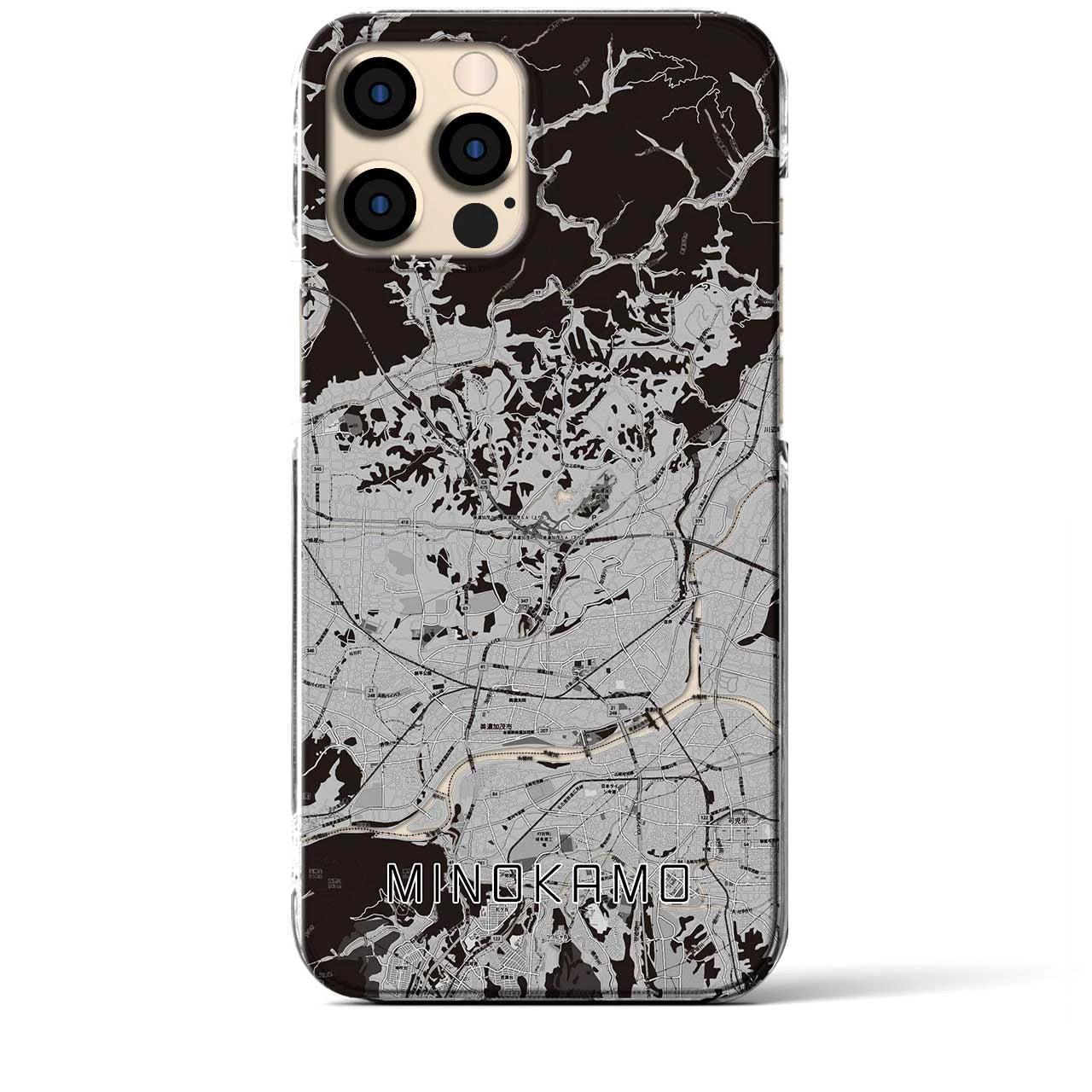 【美濃加茂(岐阜県)】地図柄iPhoneケース(クリアタイプ)