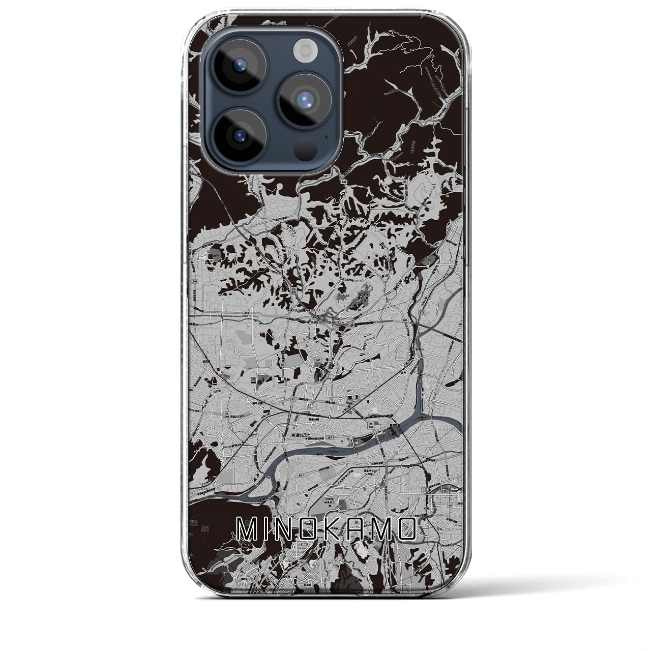 【美濃加茂(岐阜県)】地図柄iPhoneケース(クリアタイプ)