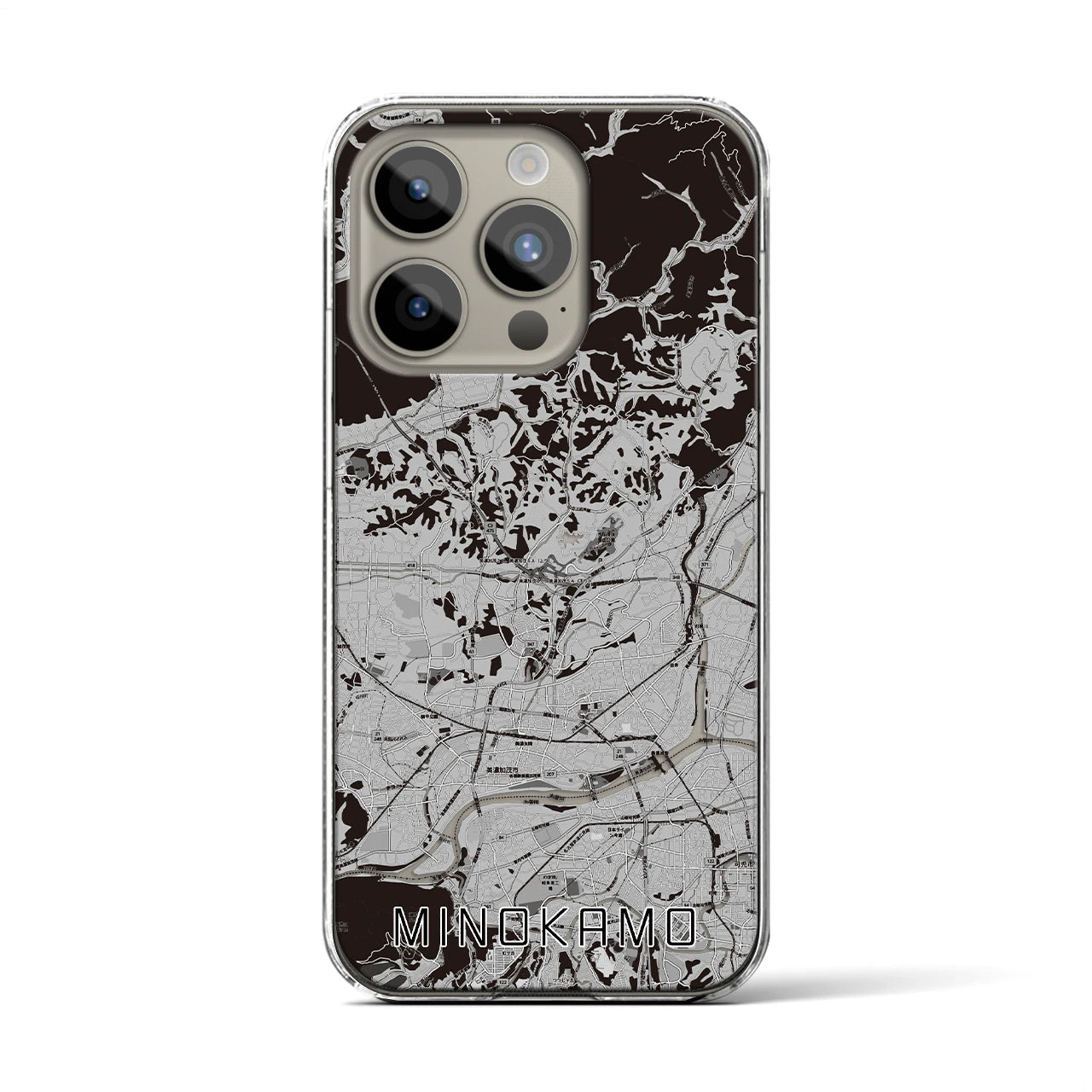 【美濃加茂(岐阜県)】地図柄iPhoneケース(クリアタイプ)