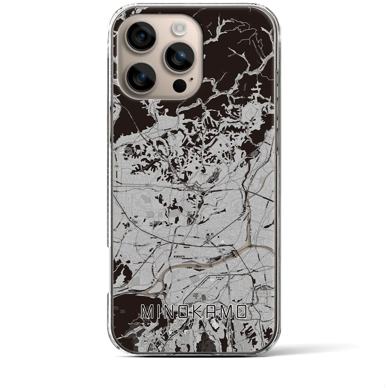 【美濃加茂(岐阜県)】地図柄iPhoneケース(クリアタイプ)