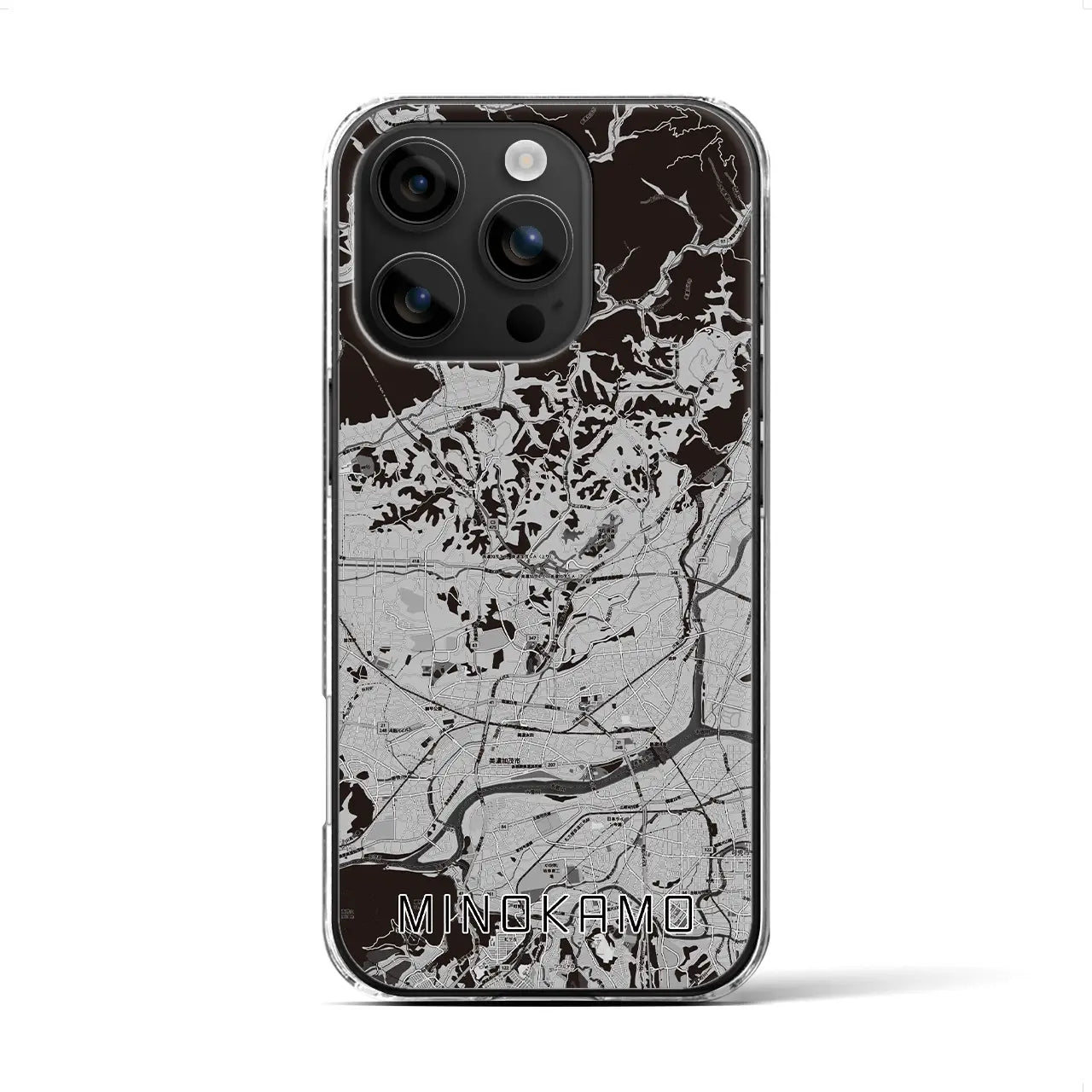 【美濃加茂(岐阜県)】地図柄iPhoneケース(クリアタイプ)