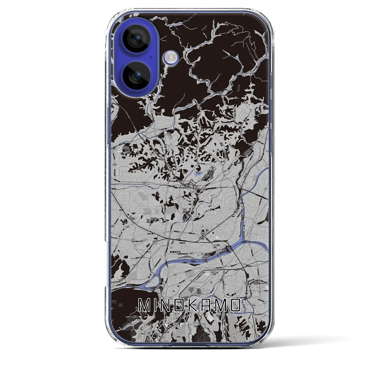 【美濃加茂(岐阜県)】地図柄iPhoneケース(クリアタイプ)