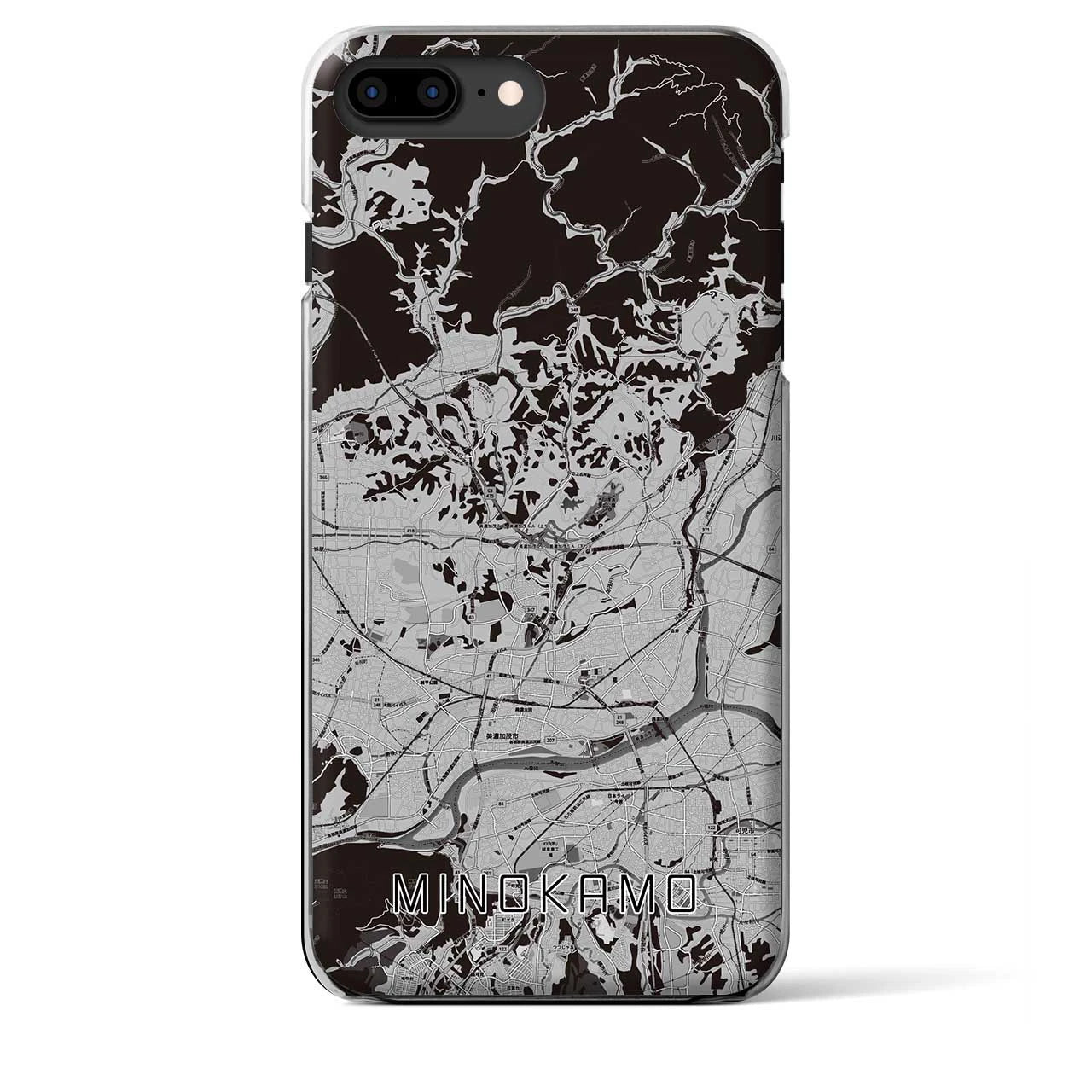 【美濃加茂(岐阜県)】地図柄iPhoneケース(クリアタイプ)