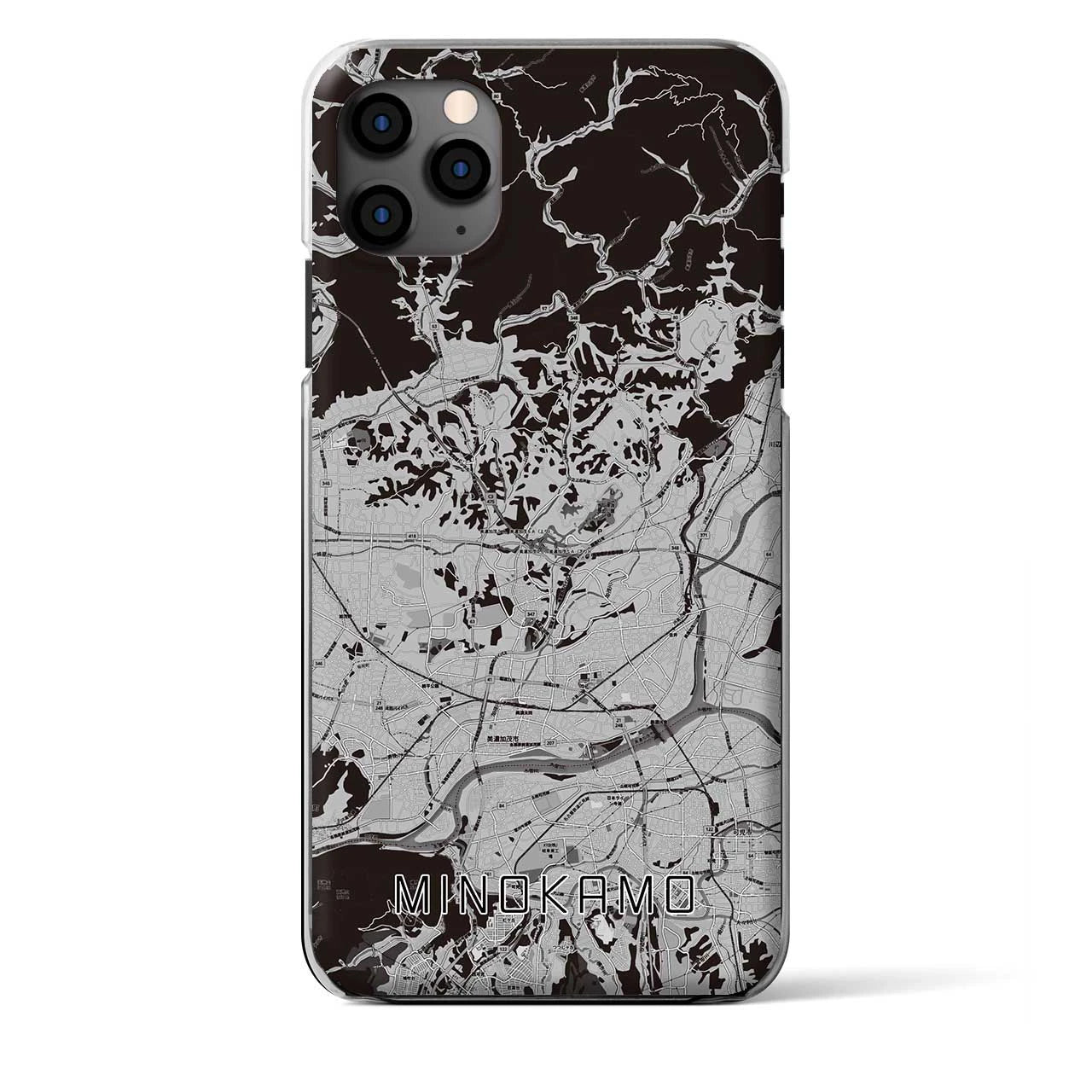 【美濃加茂(岐阜県)】地図柄iPhoneケース(クリアタイプ)