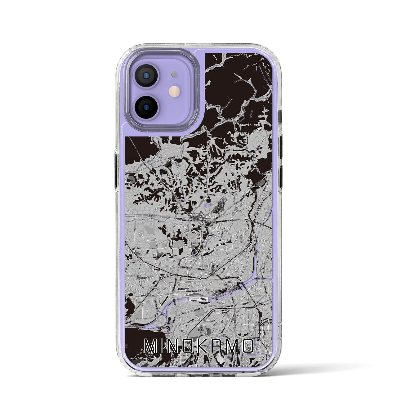 【美濃加茂(岐阜県)】地図柄iPhoneケース(MagSafeタイプ)