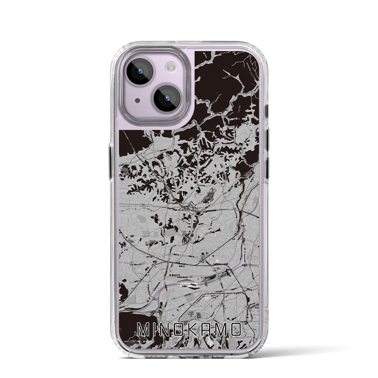【美濃加茂(岐阜県)】地図柄iPhoneケース(MagSafeタイプ)