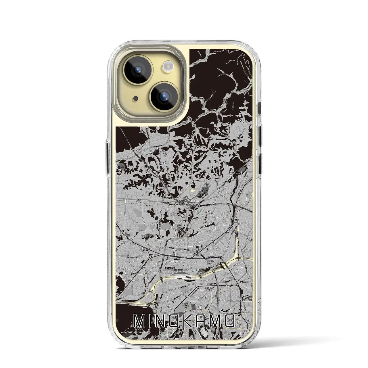 【美濃加茂(岐阜県)】地図柄iPhoneケース(MagSafeタイプ)