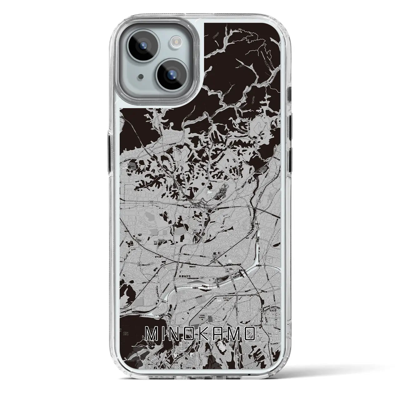 【美濃加茂(岐阜県)】地図柄iPhoneケース(MagSafeタイプ)