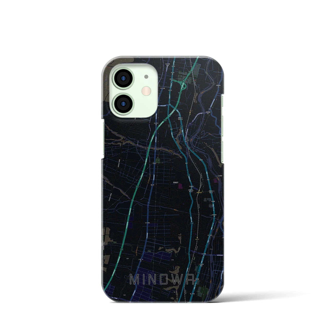 【箕輪(長野県)】地図柄iPhoneケース(バックカバータイプ)
