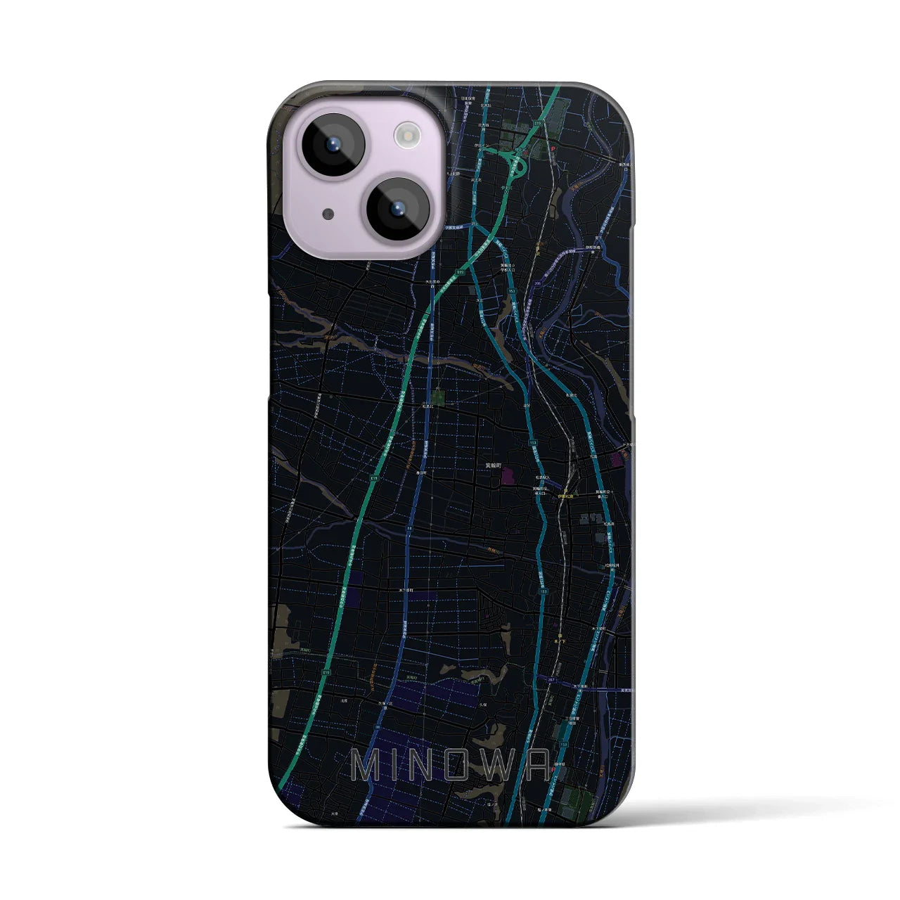 【箕輪(長野県)】地図柄iPhoneケース(バックカバータイプ)