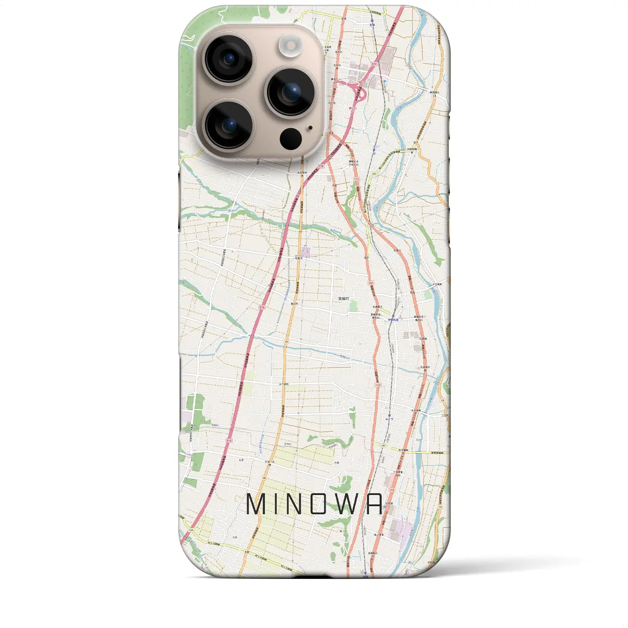 【箕輪(長野県)】地図柄iPhoneケース(バックカバータイプ)