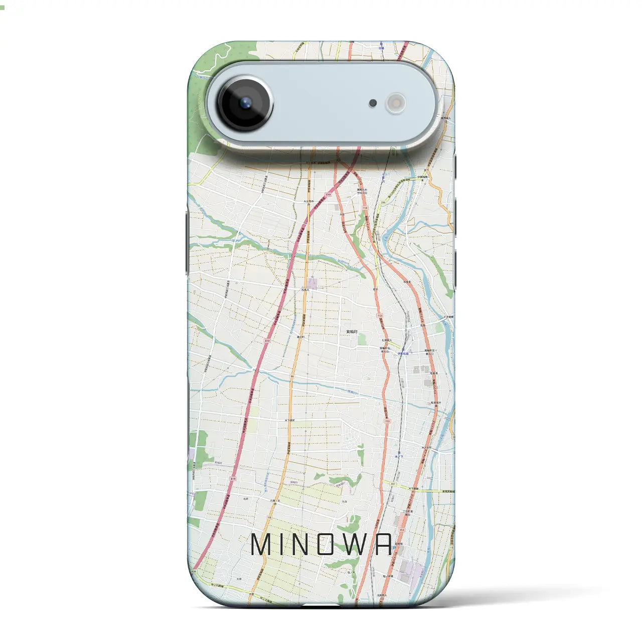 【箕輪(長野県)】地図柄iPhoneケース(バックカバータイプ)