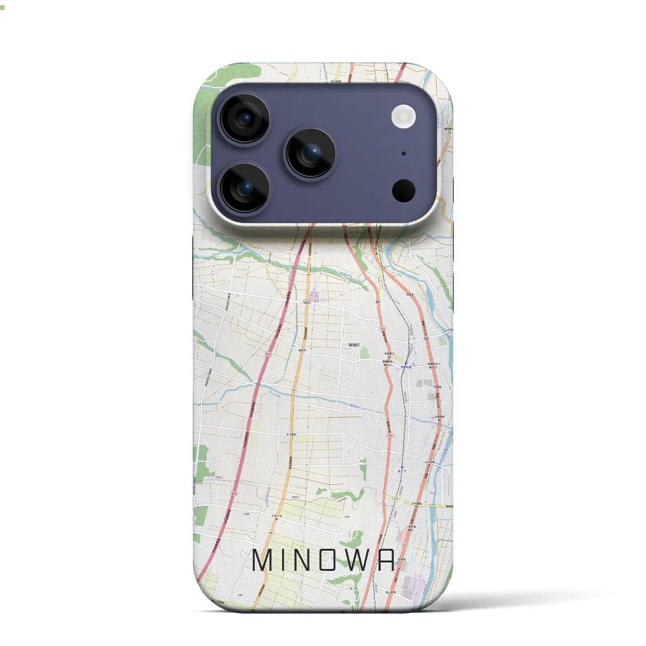 【箕輪(長野県)】地図柄iPhoneケース(バックカバータイプ)