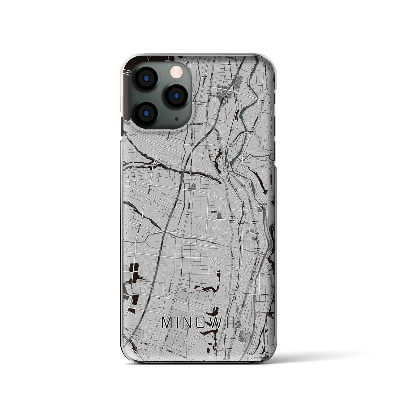 【箕輪(長野県)】地図柄iPhoneケース(クリアタイプ)