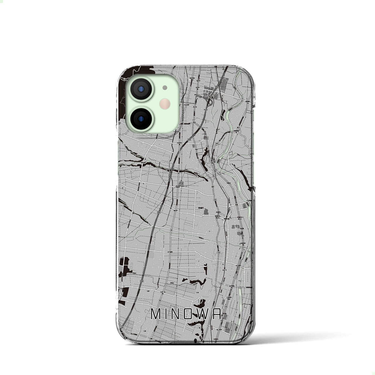 【箕輪(長野県)】地図柄iPhoneケース(クリアタイプ)