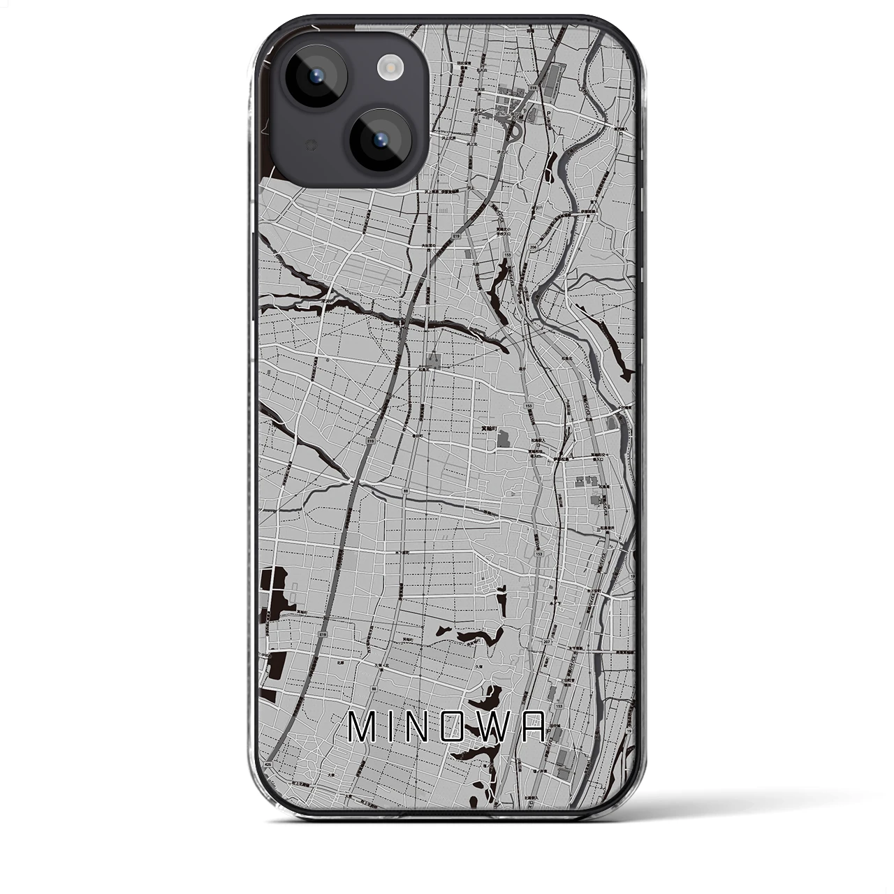 【箕輪(長野県)】地図柄iPhoneケース(クリアタイプ)