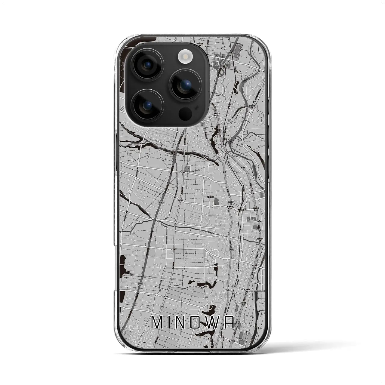 【箕輪(長野県)】地図柄iPhoneケース(クリアタイプ)