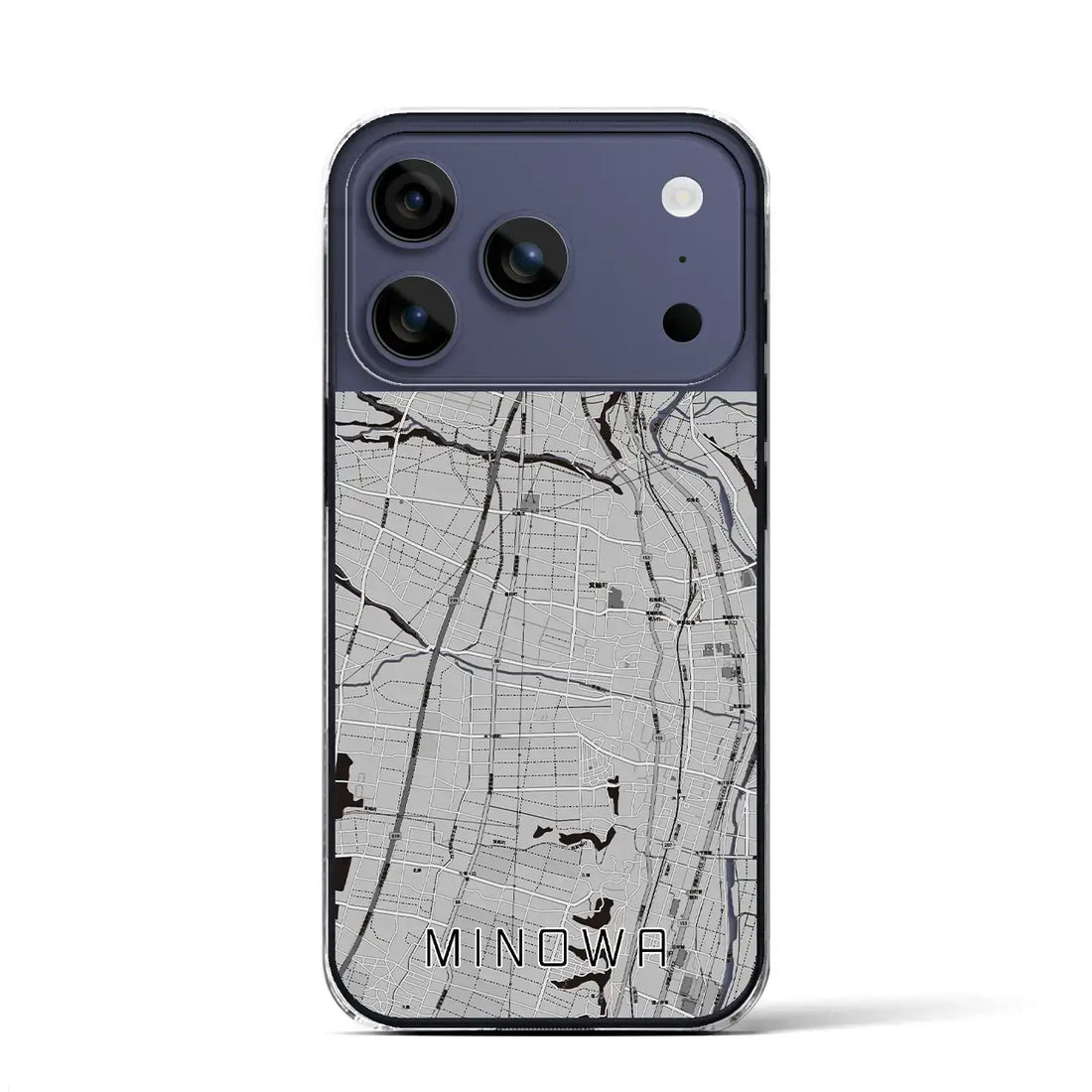 【箕輪(長野県)】地図柄iPhoneケース(クリアタイプ)