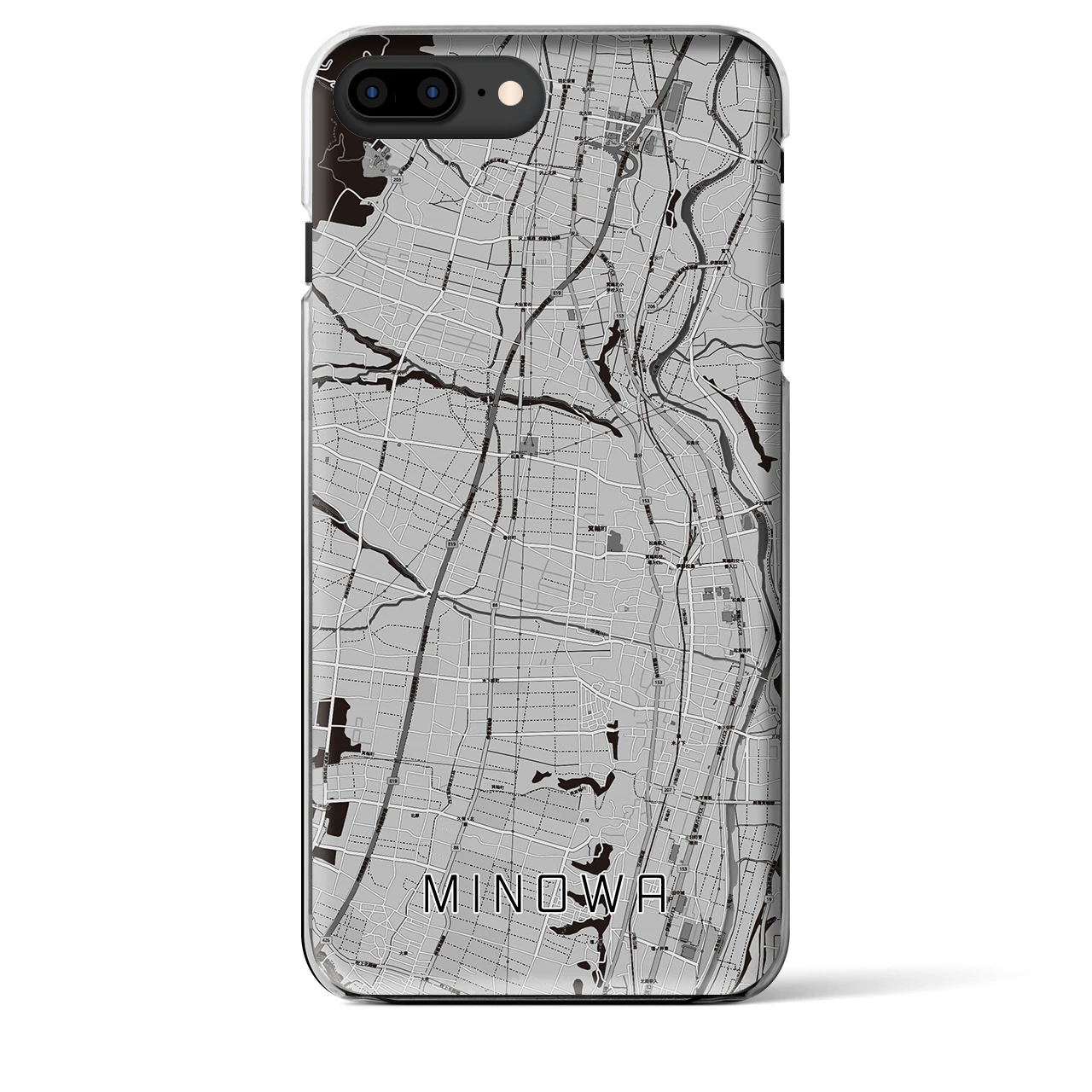 【箕輪(長野県)】地図柄iPhoneケース(クリアタイプ)