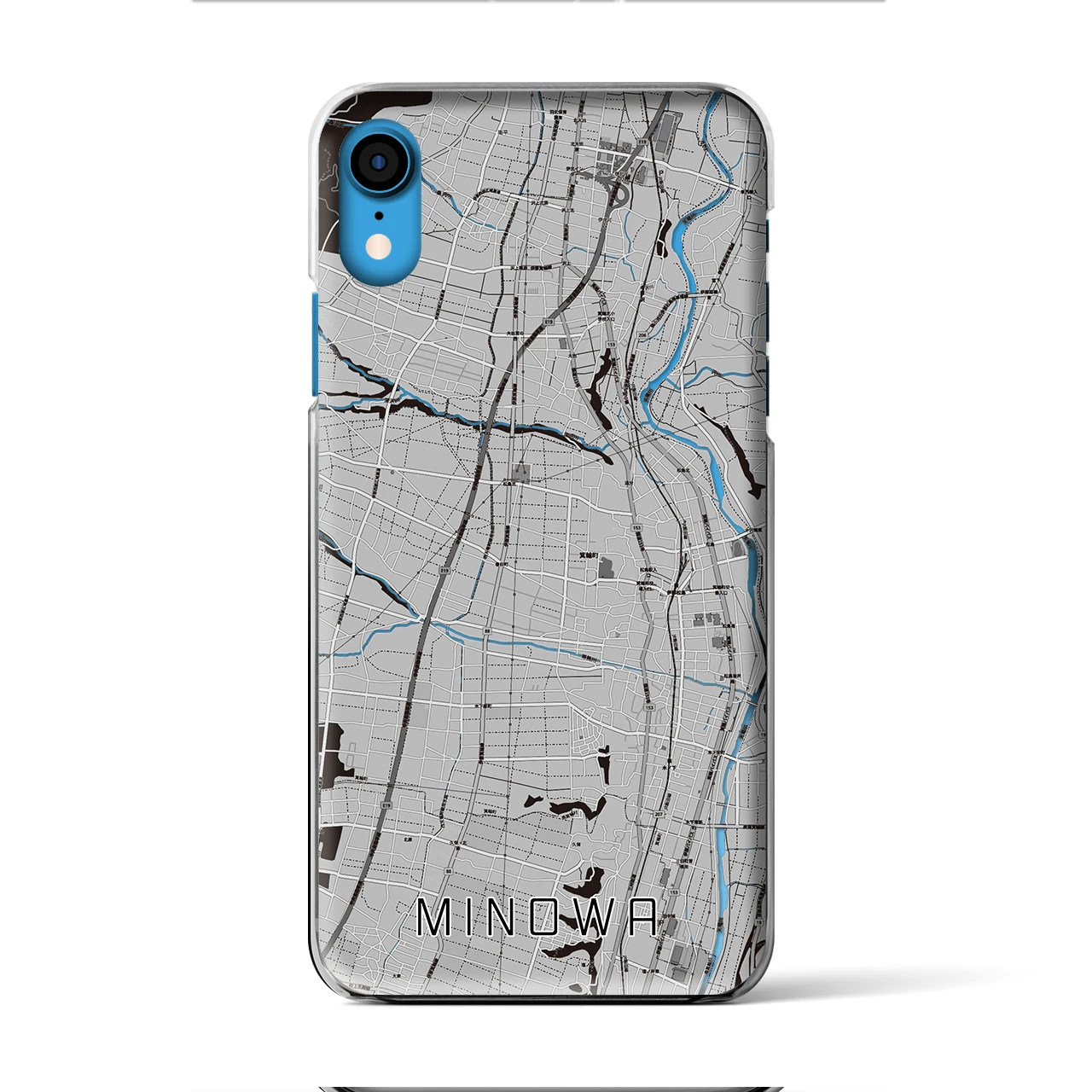 【箕輪(長野県)】地図柄iPhoneケース(クリアタイプ)