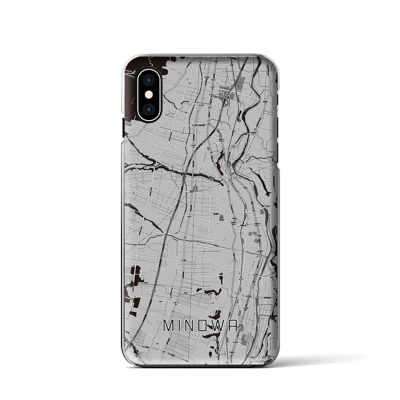 【箕輪(長野県)】地図柄iPhoneケース(クリアタイプ)