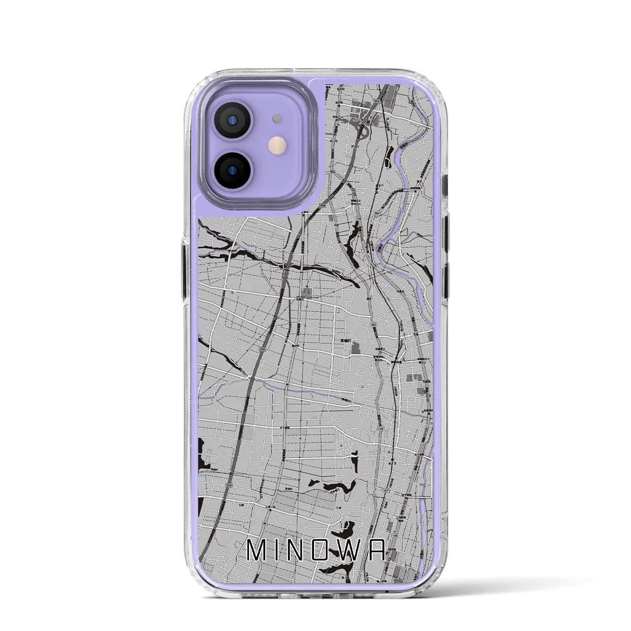 【箕輪(長野県)】地図柄iPhoneケース(MagSafeタイプ)