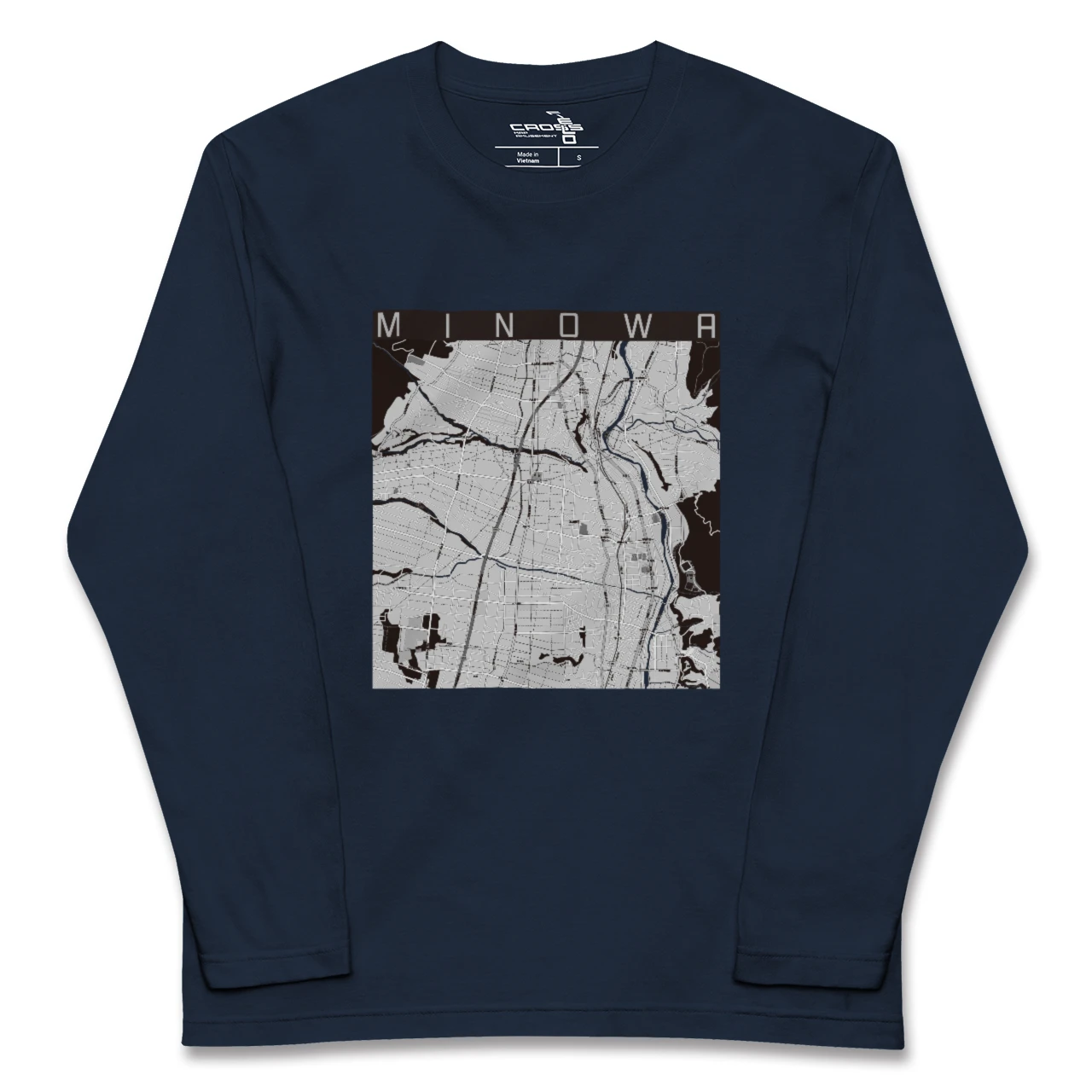 【箕輪(長野県)】地図柄ロングスリーブTシャツ