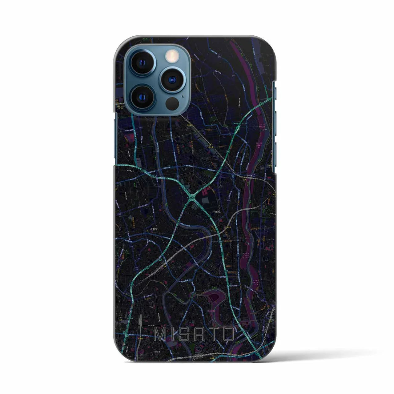 【三郷(埼玉県)】地図柄iPhoneケース(バックカバータイプ)