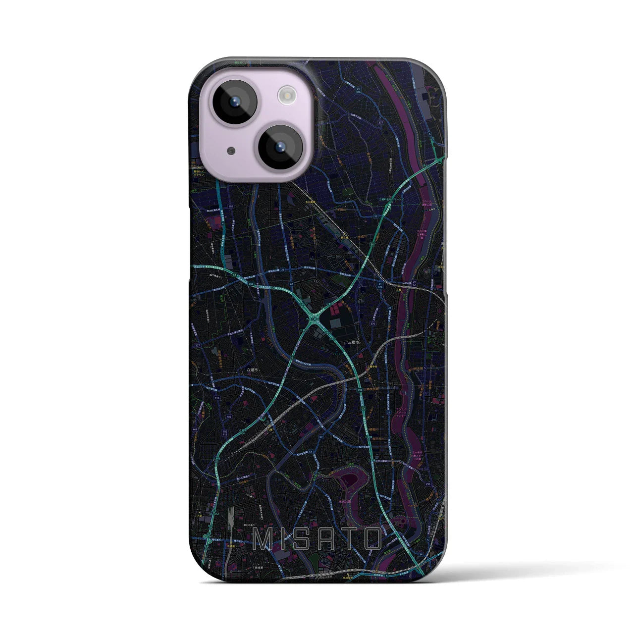 【三郷(埼玉県)】地図柄iPhoneケース(バックカバータイプ)