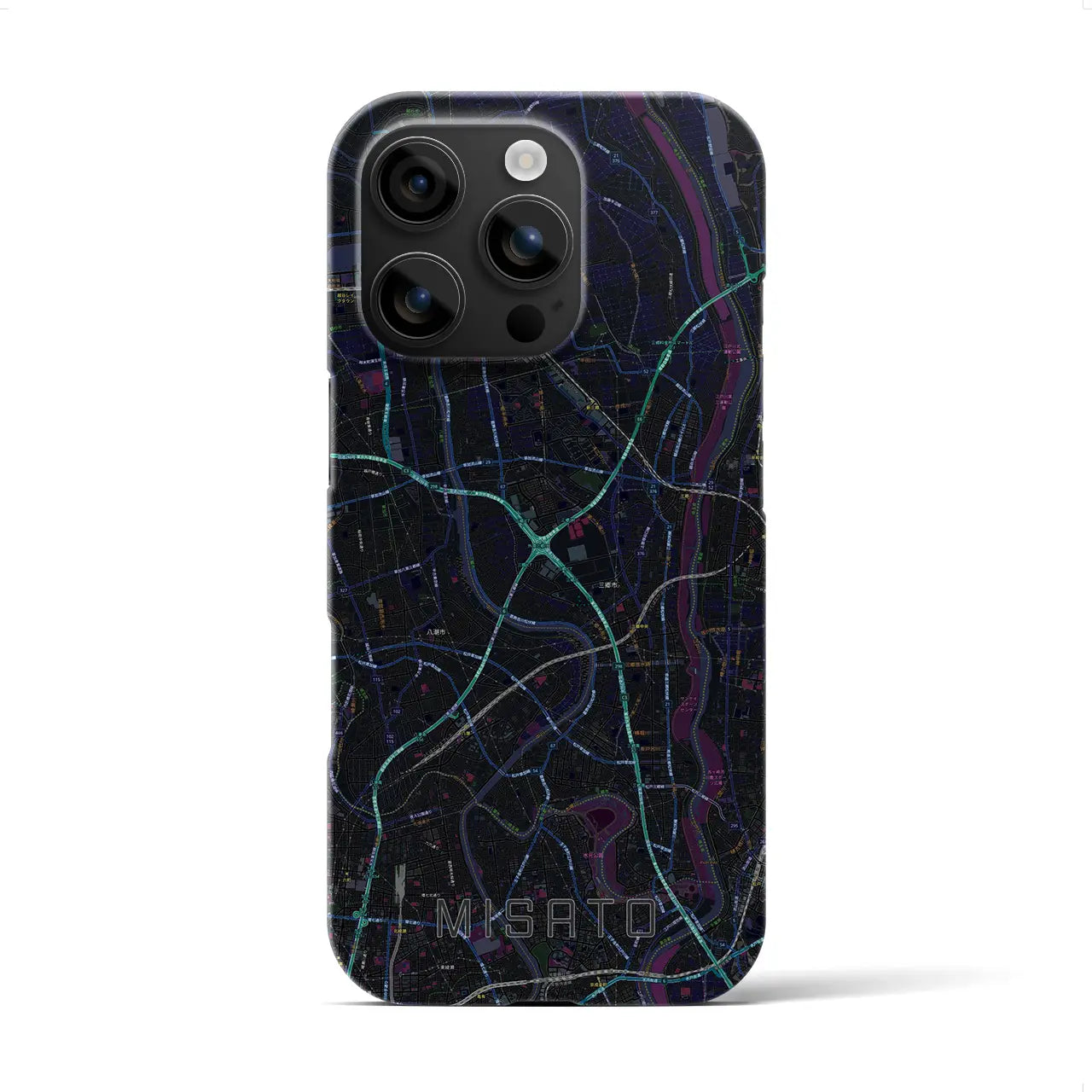 【三郷(埼玉県)】地図柄iPhoneケース(バックカバータイプ)