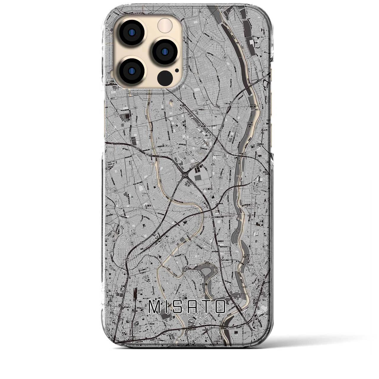 【三郷(埼玉県)】地図柄iPhoneケース(クリアタイプ)