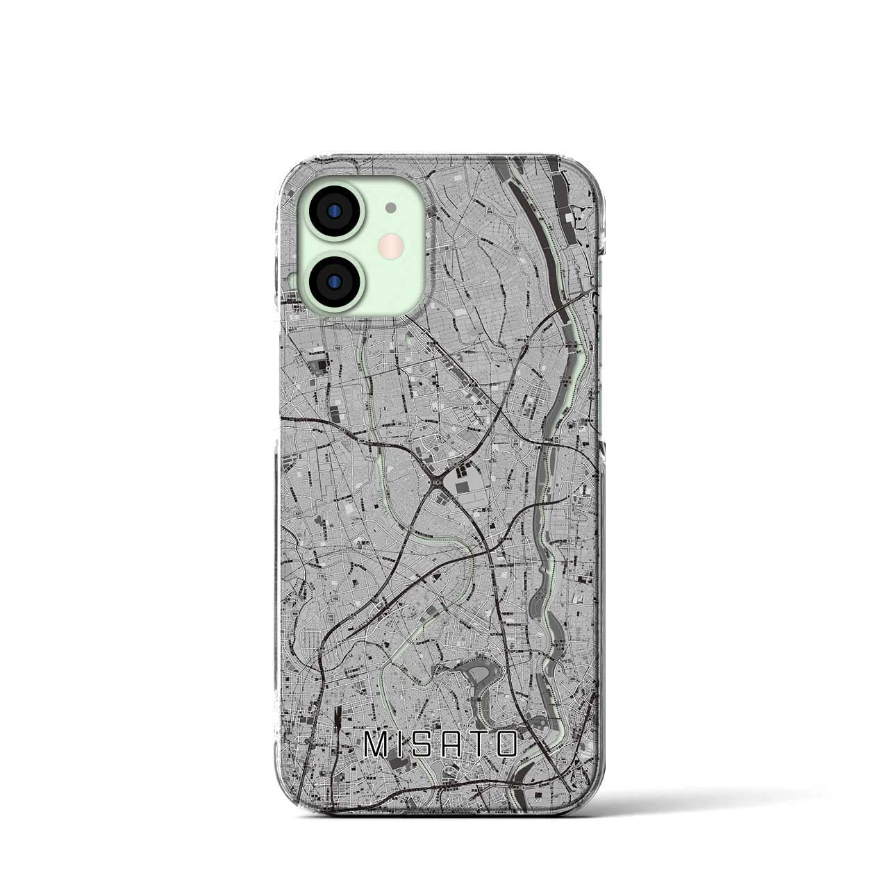 【三郷(埼玉県)】地図柄iPhoneケース(クリアタイプ)