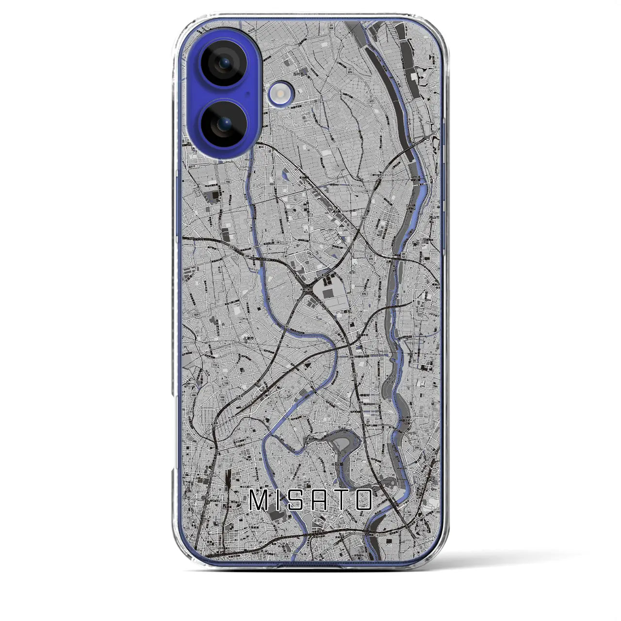 【三郷(埼玉県)】地図柄iPhoneケース(クリアタイプ)