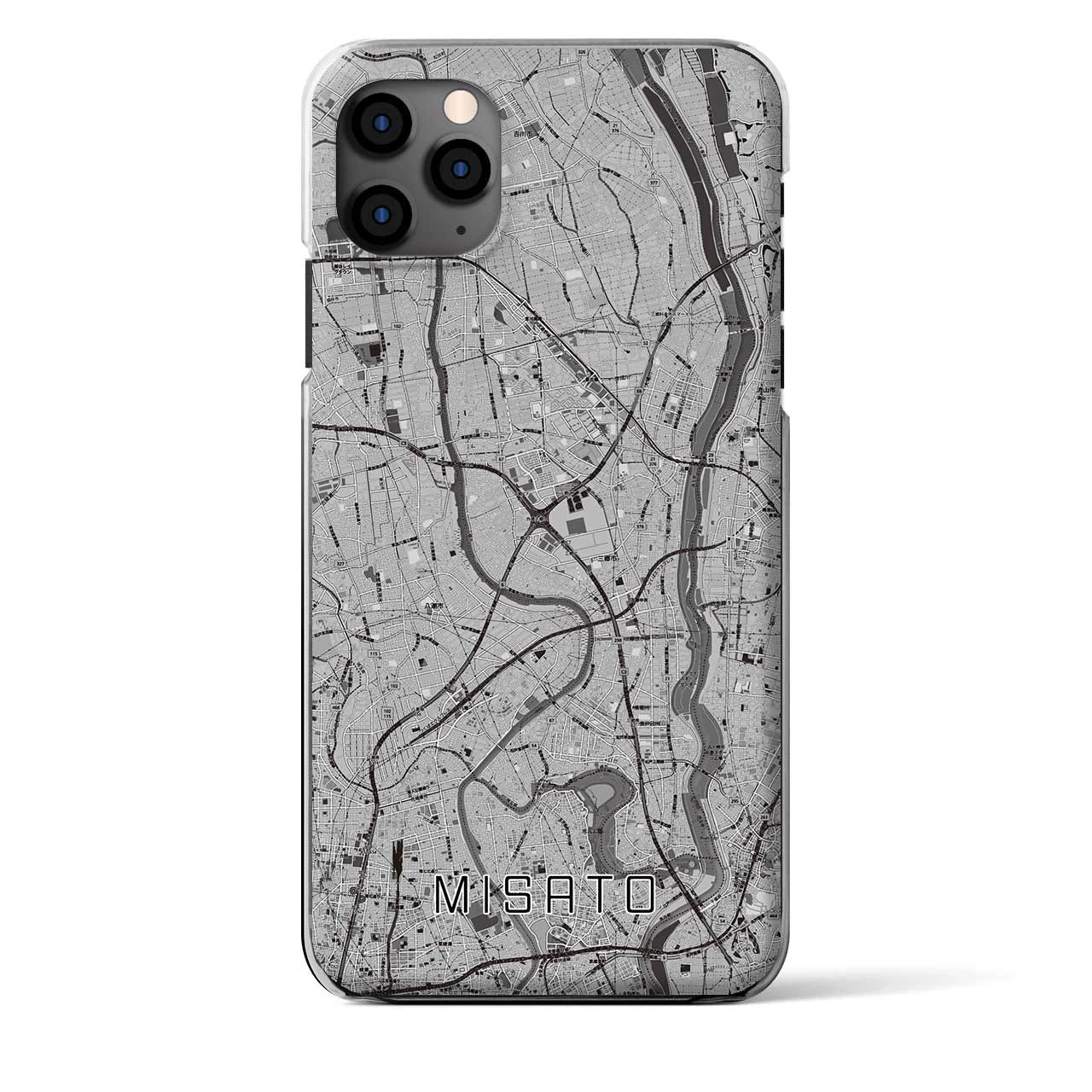 【三郷(埼玉県)】地図柄iPhoneケース(クリアタイプ)