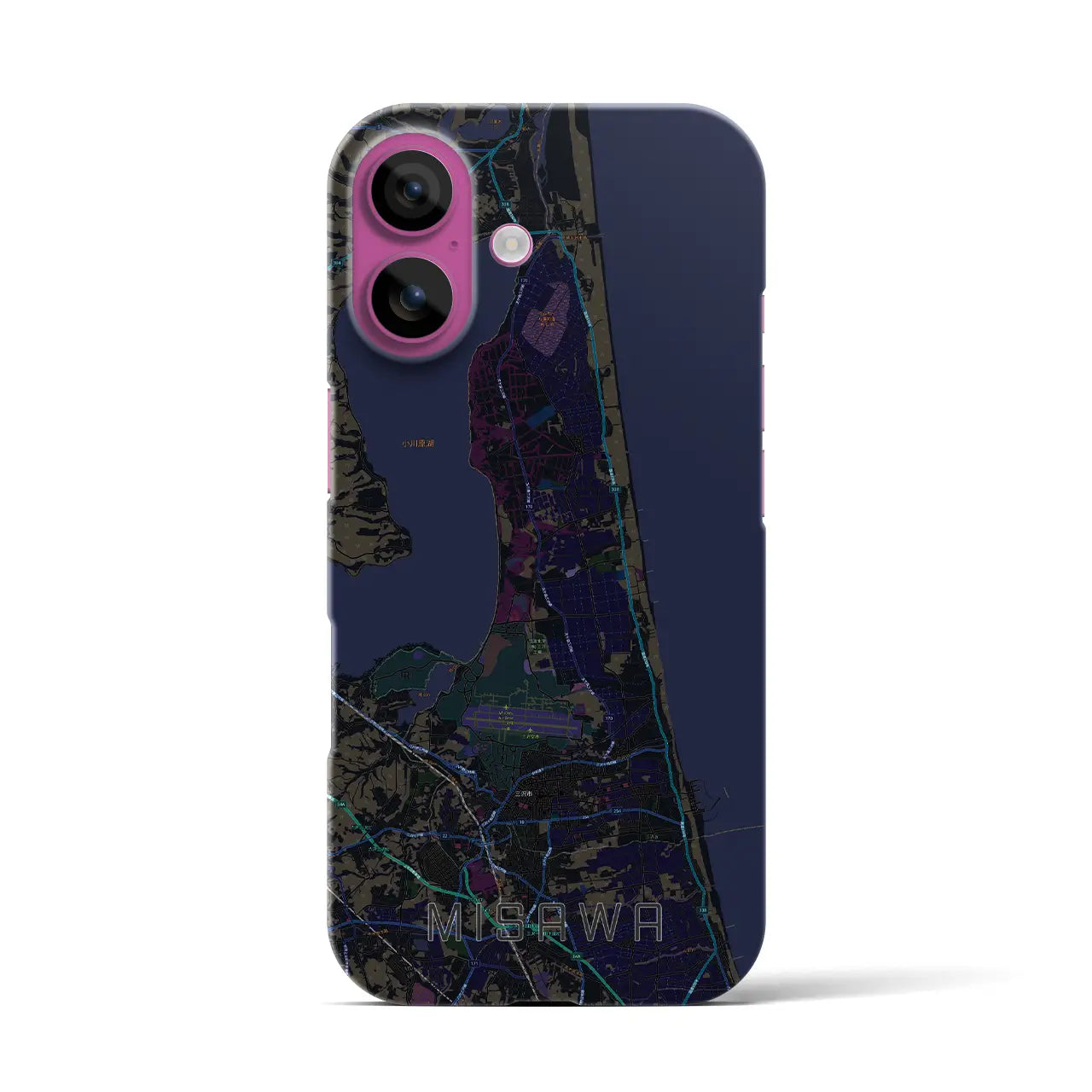 【三沢(青森県)】地図柄iPhoneケース(バックカバータイプ)