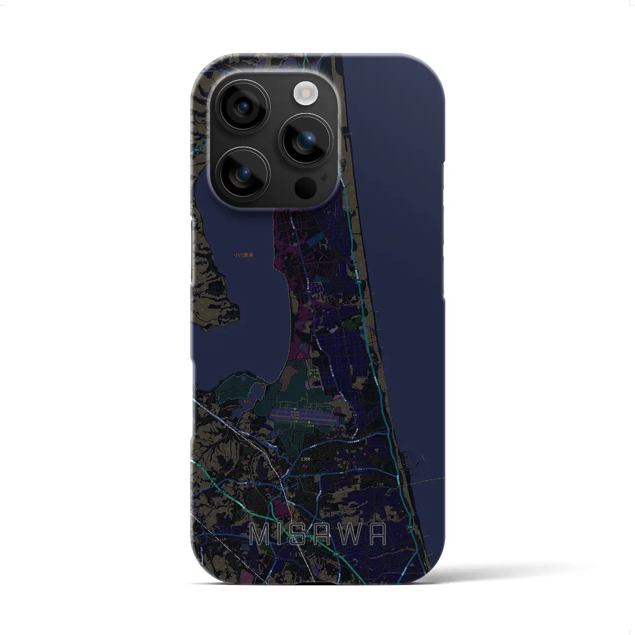 【三沢(青森県)】地図柄iPhoneケース(バックカバータイプ)