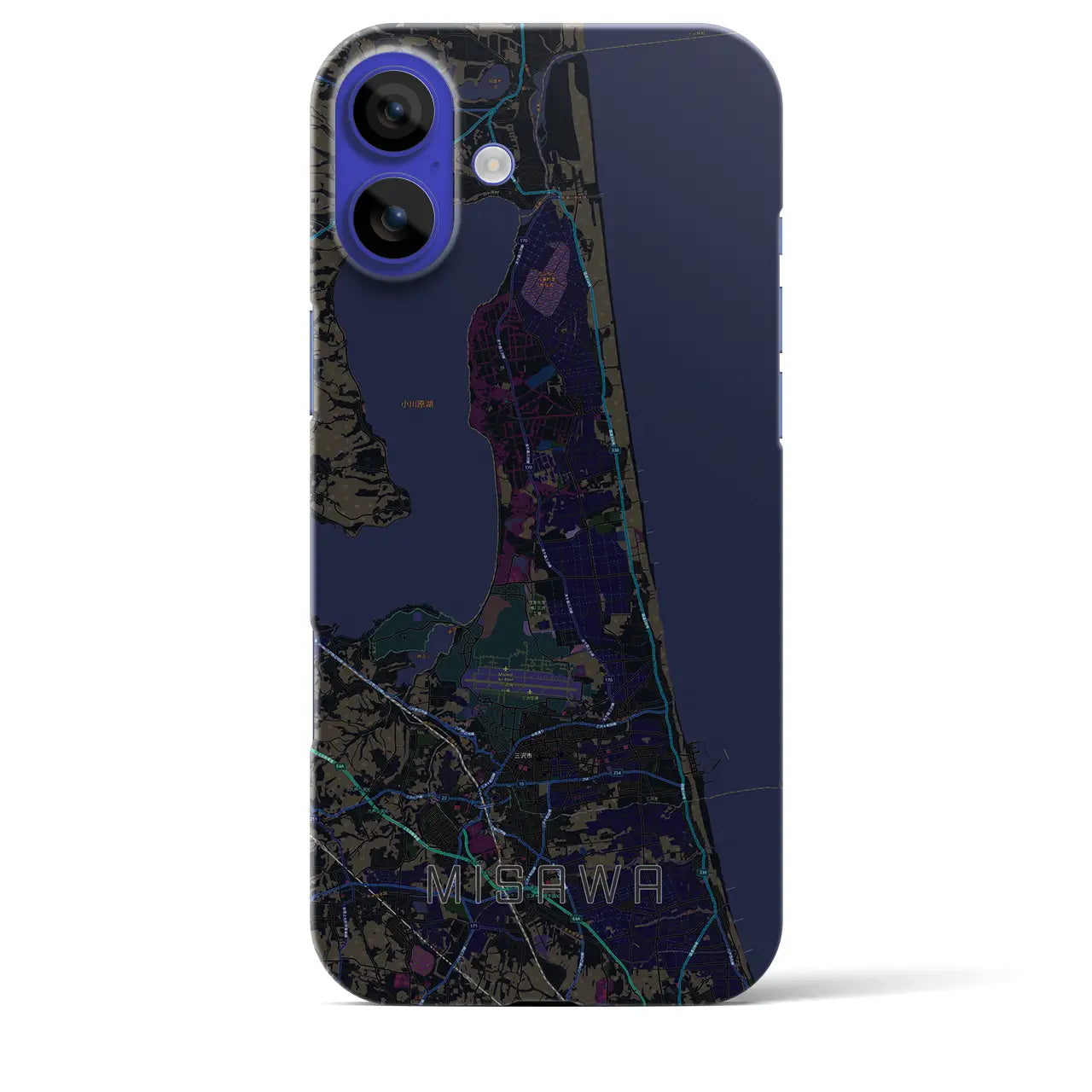 【三沢(青森県)】地図柄iPhoneケース(バックカバータイプ)