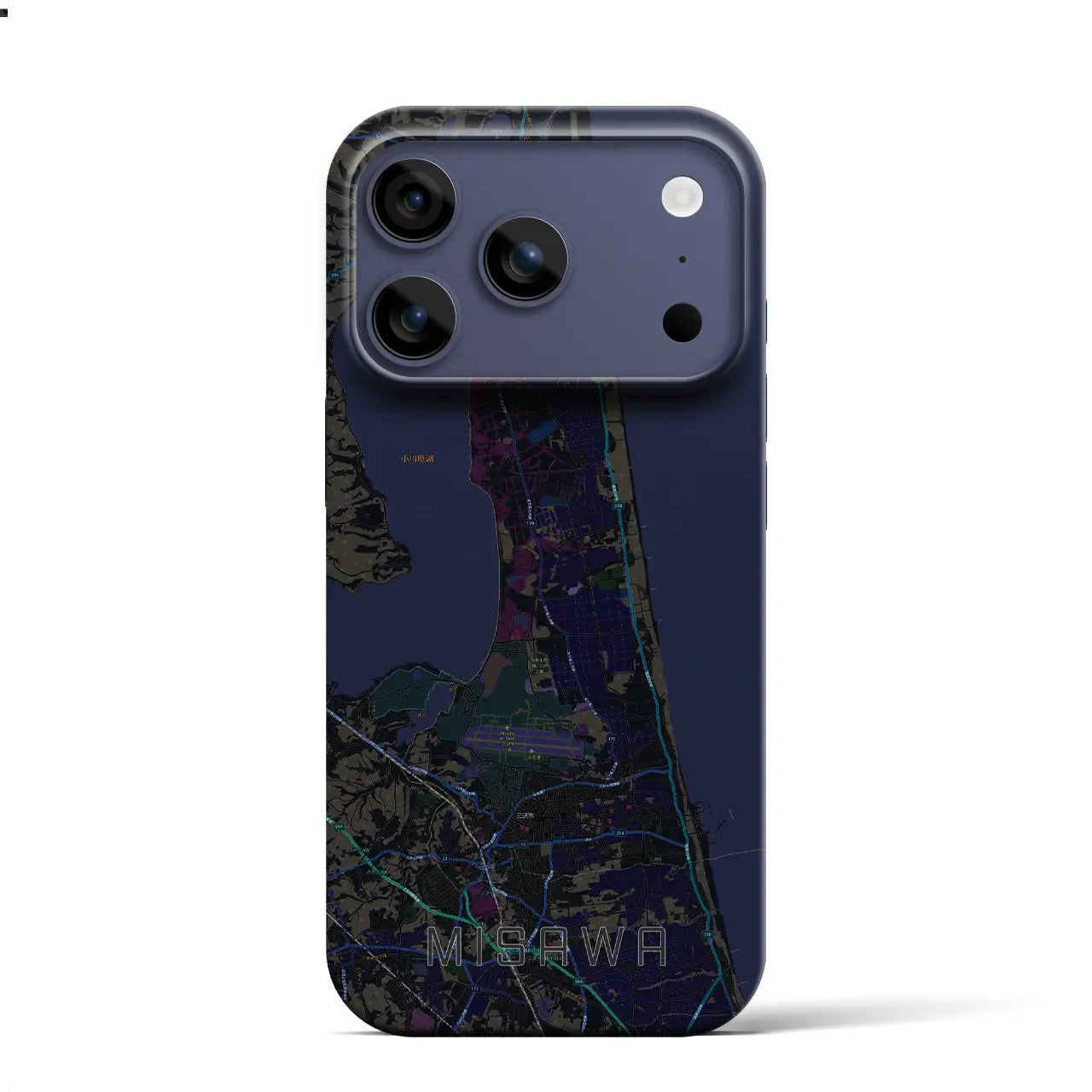 【三沢(青森県)】地図柄iPhoneケース(バックカバータイプ)